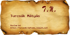 Turcsák Mátyás névjegykártya