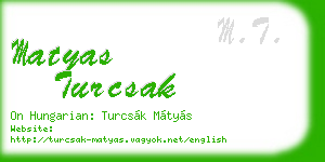 matyas turcsak business card