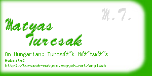 matyas turcsak business card